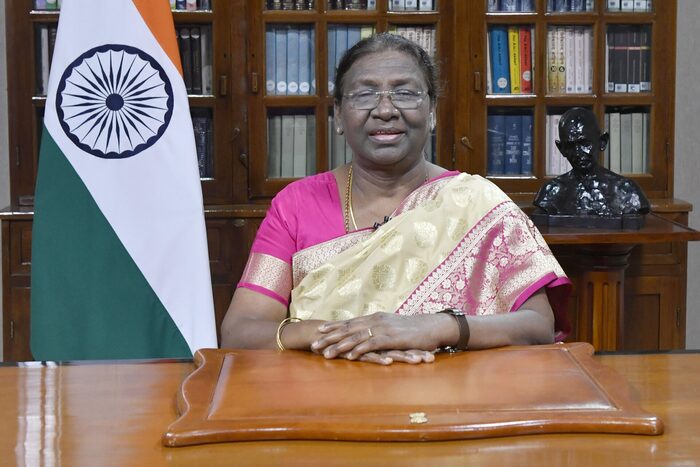 President Droupadi Murmu addressing the nation on the eve of the 76th Independence Day, 14 August 2022